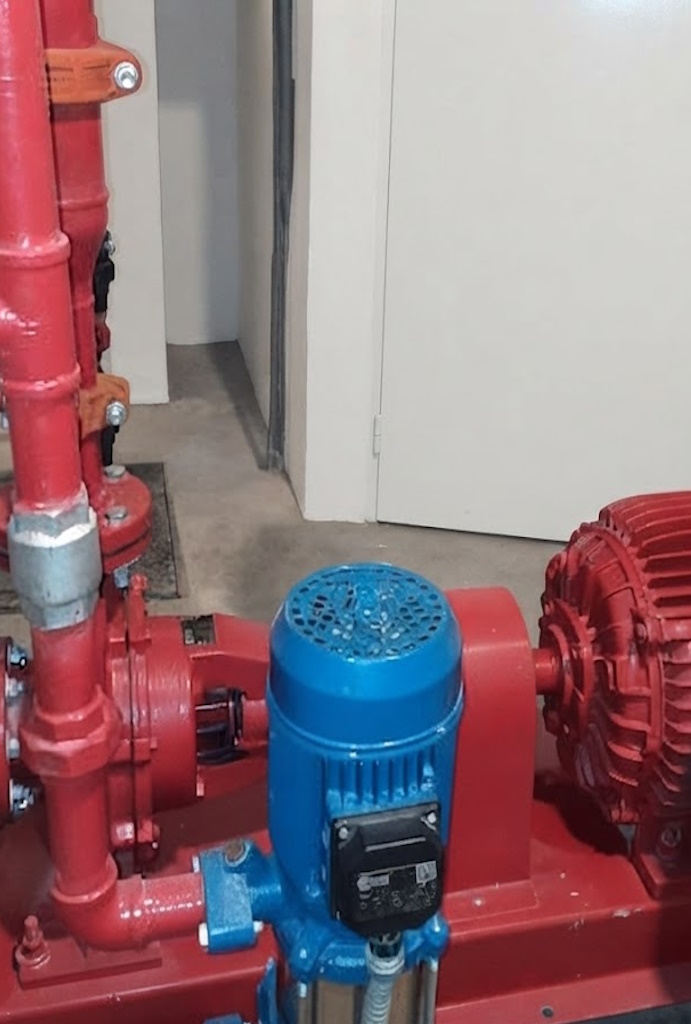 Sistema de bombeo rojo